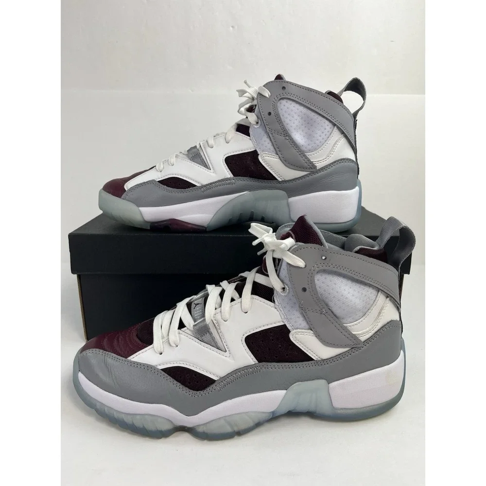 Nike Air Jordan Jumpman Two Trey Men's Size 9 White Cherrywood Red DO1925-103
